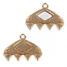 Cymbal ™ DQ metal bead ending Kipos IV for Matubo GemDuo - Rose gold